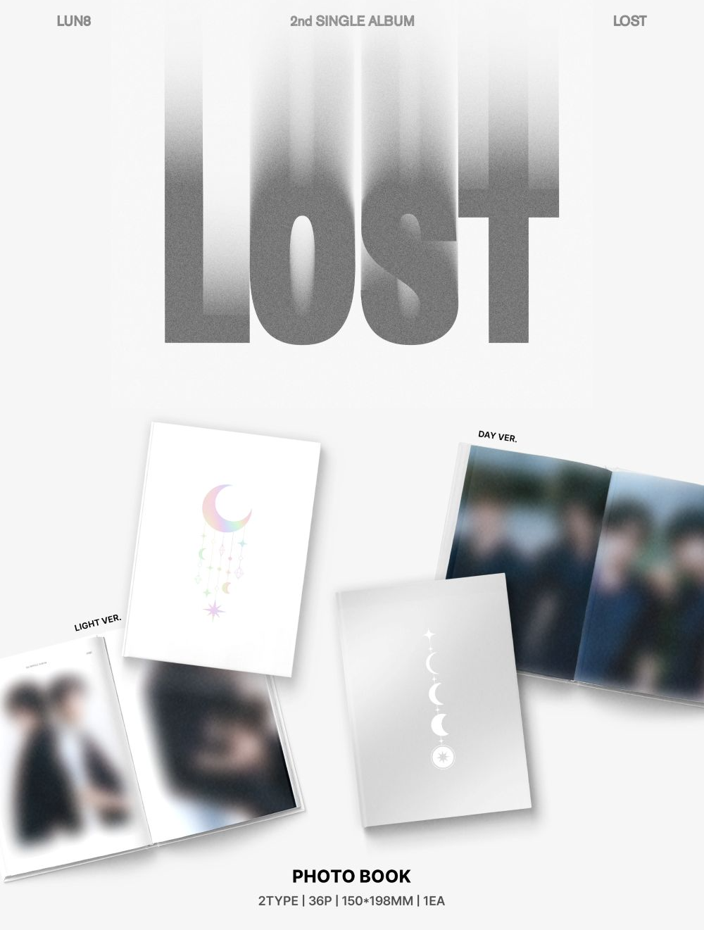 LUN8 - 2nd Single [LOST] (DAY Ver.) CD + Photobook + Photocards