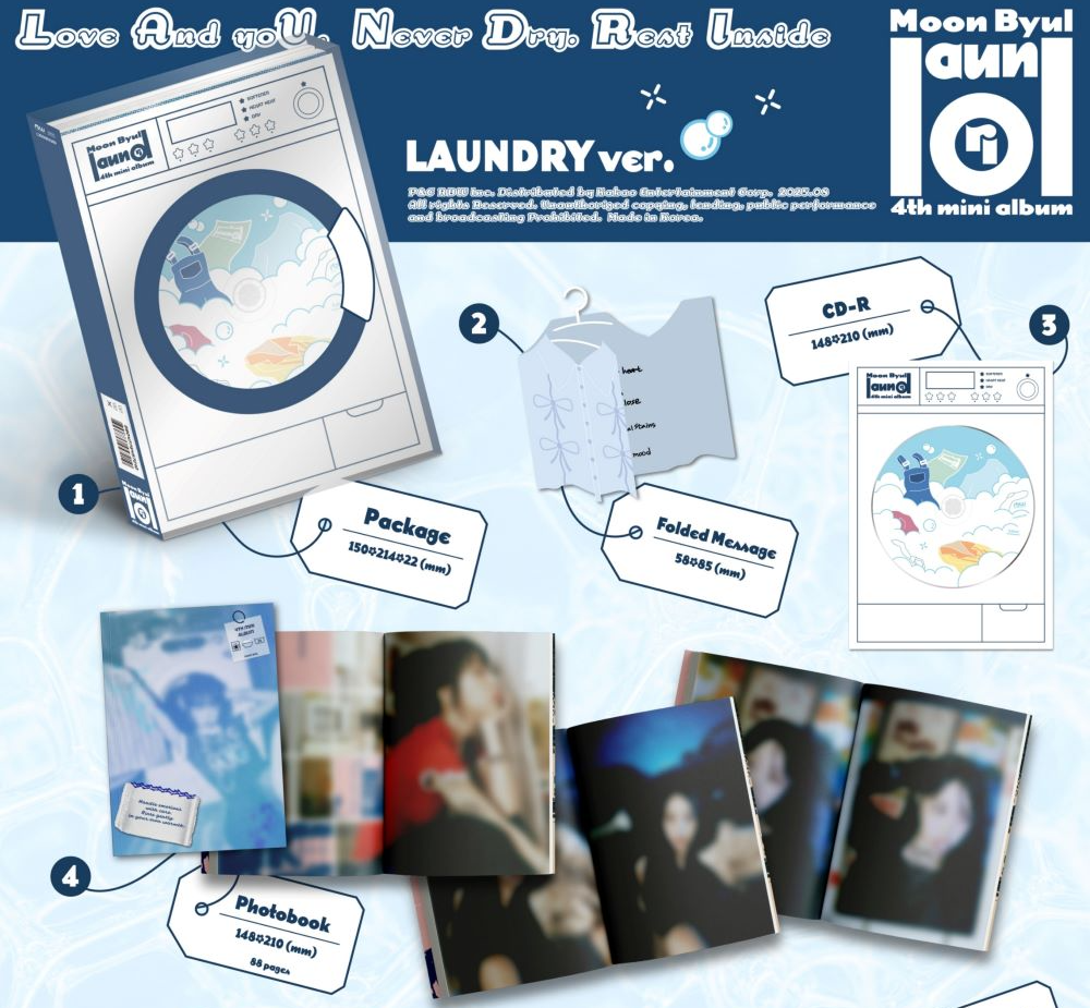 Moon Byul – 4th Mini Album [laundri] (Laundry Ver.) CD + Photobook + Photocard + Extras