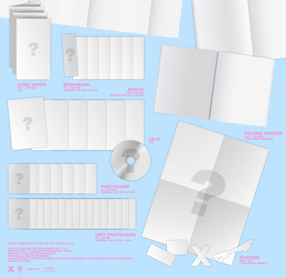 MONSTA X - Mini Album [THE X] ( XX Ver.) CD + Photobook + Photocard