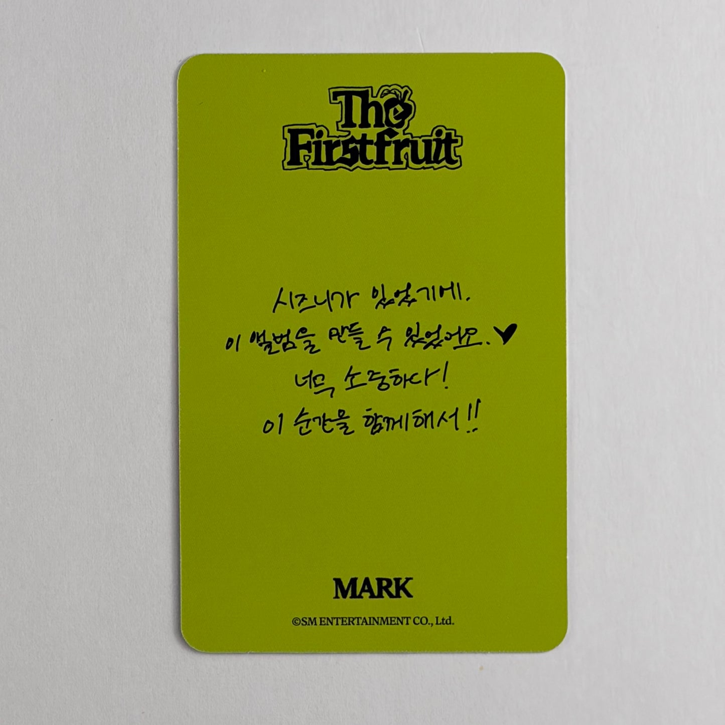 MARK The FirstFruit Official Photocard #07
