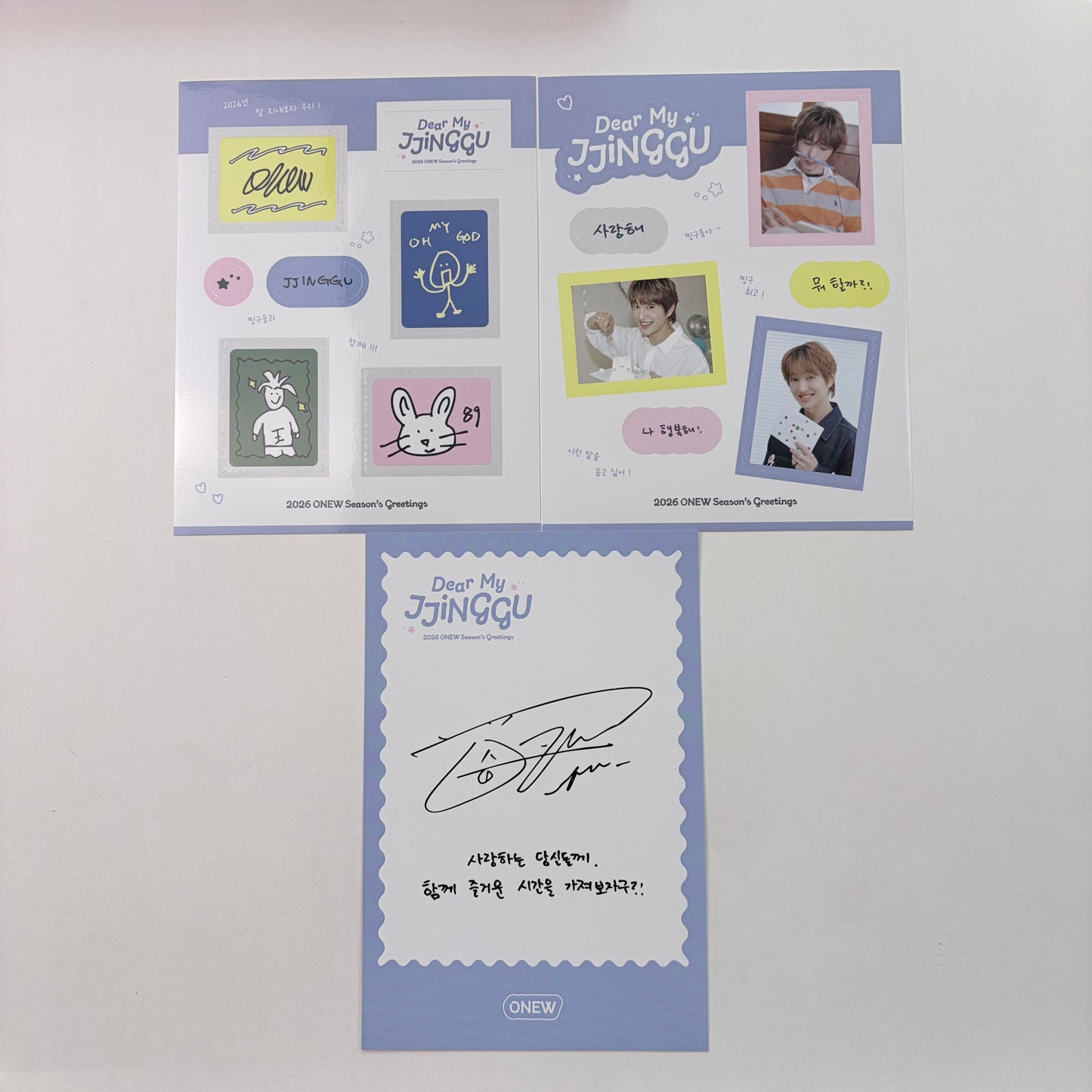 ONEW SHINee 2026 Season’s Greetings Official Message Card + Sticker