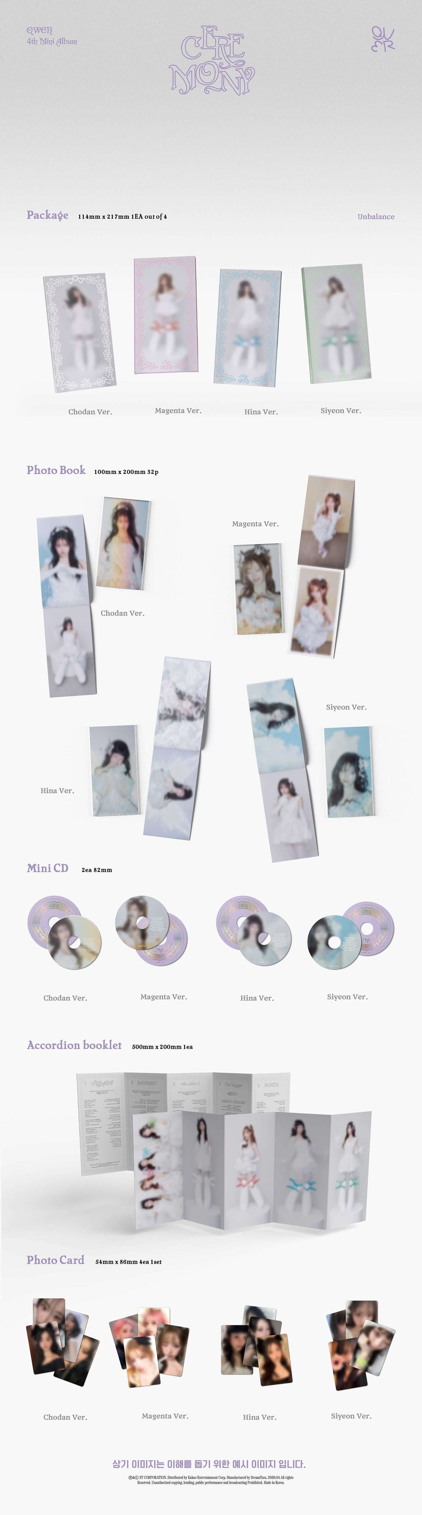 QWER 4th Mini Ablum CEREMONY Booklet Ver.