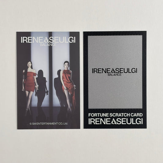 Red Velvet Irene & Seulgi 2025 Concert Tour Balance Fortune Scratch Card