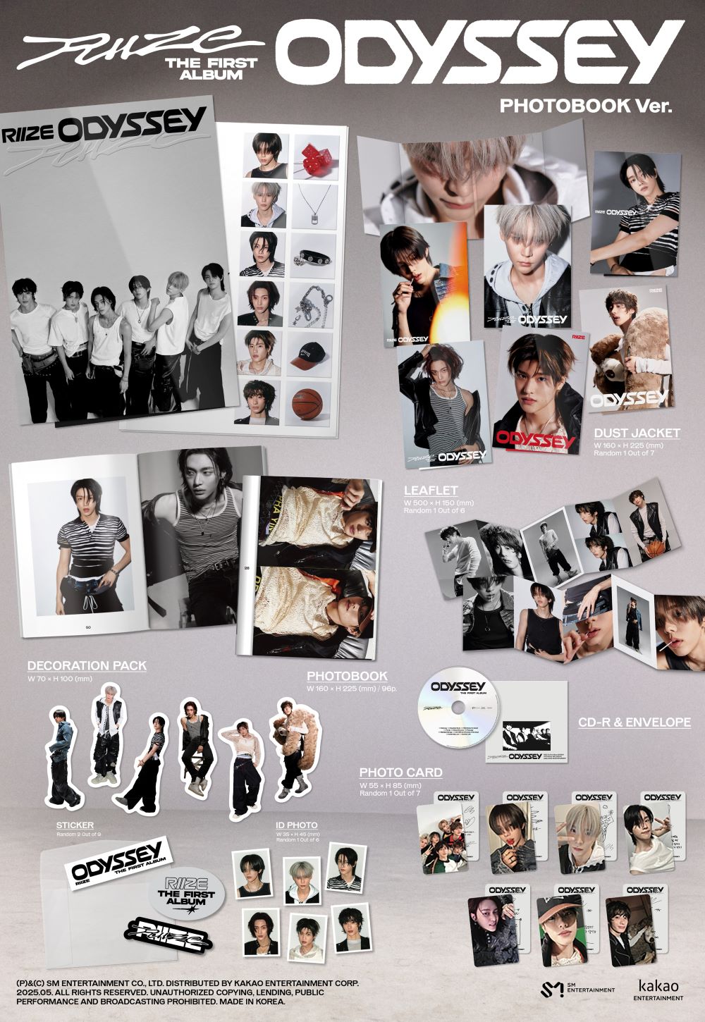 RIIZE Odyssey Photobook Ver – 1st Album CD Photobook Photocard Sealed