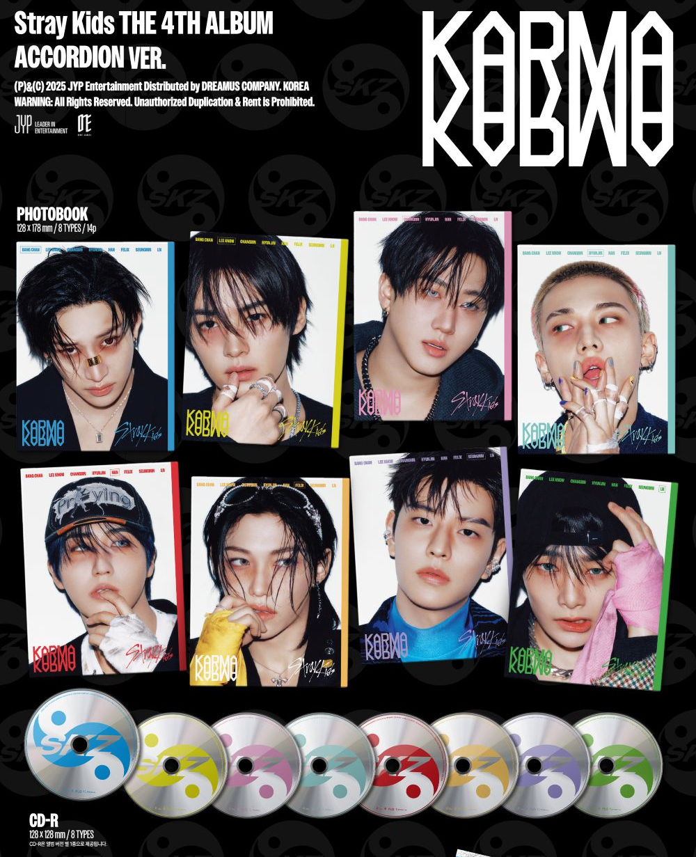 Stray Kids - 4th Album 'KARMA' (Accordion Ver.) CD + Photocard [FELIX] (Copy)