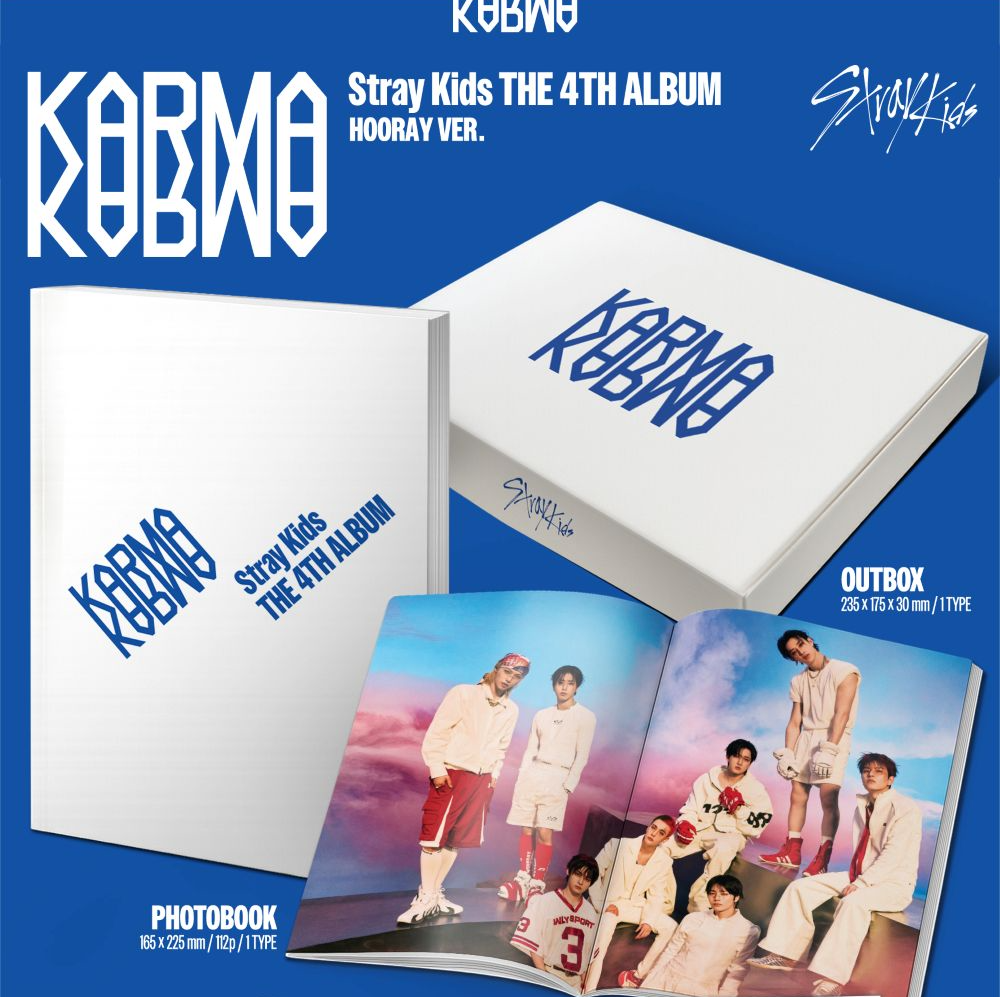 Stray Kids - 4th Album 'KARMA' (Hooray Ver.) CD + Photobook + Photocard