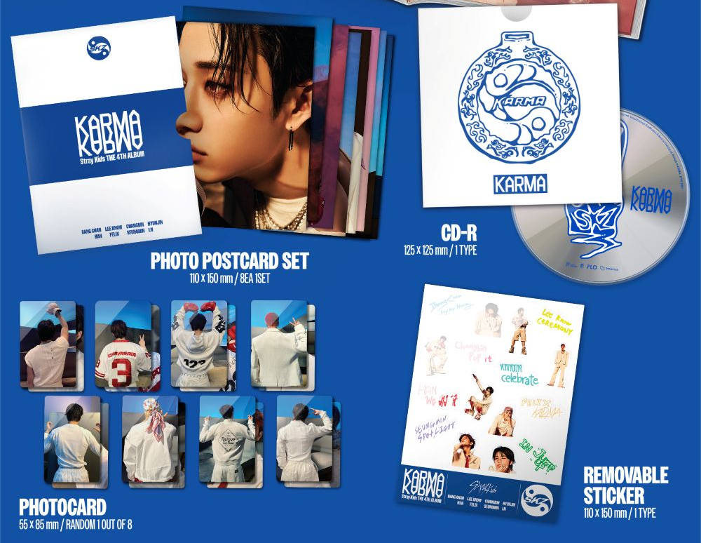 Stray Kids - 4th Album 'KARMA' (Hooray Ver.) CD + Photobook + Photocard