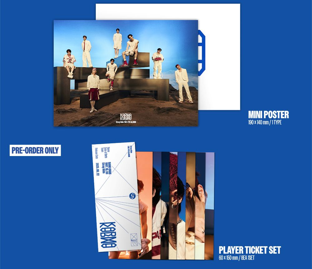 Stray Kids - 4th Album 'KARMA' (Hooray Ver.) CD + Photobook + Photocard
