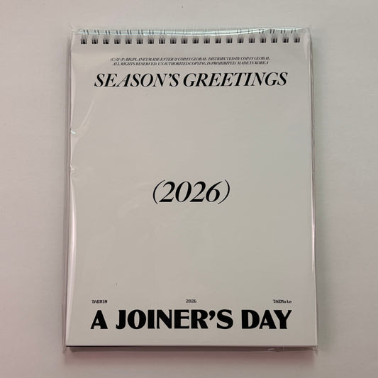 Taemin SHINee Official Desk Calendar 2026 Season’s Greetings A Joiner’s Day