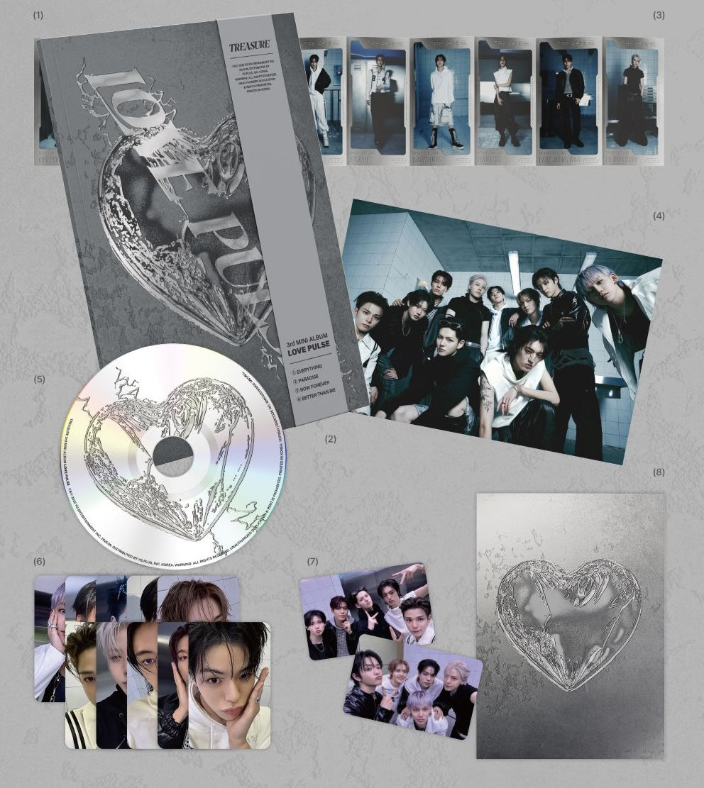 TREASURE - LOVE PULSE (METAL Ver.) CD + Photobook + Photocards