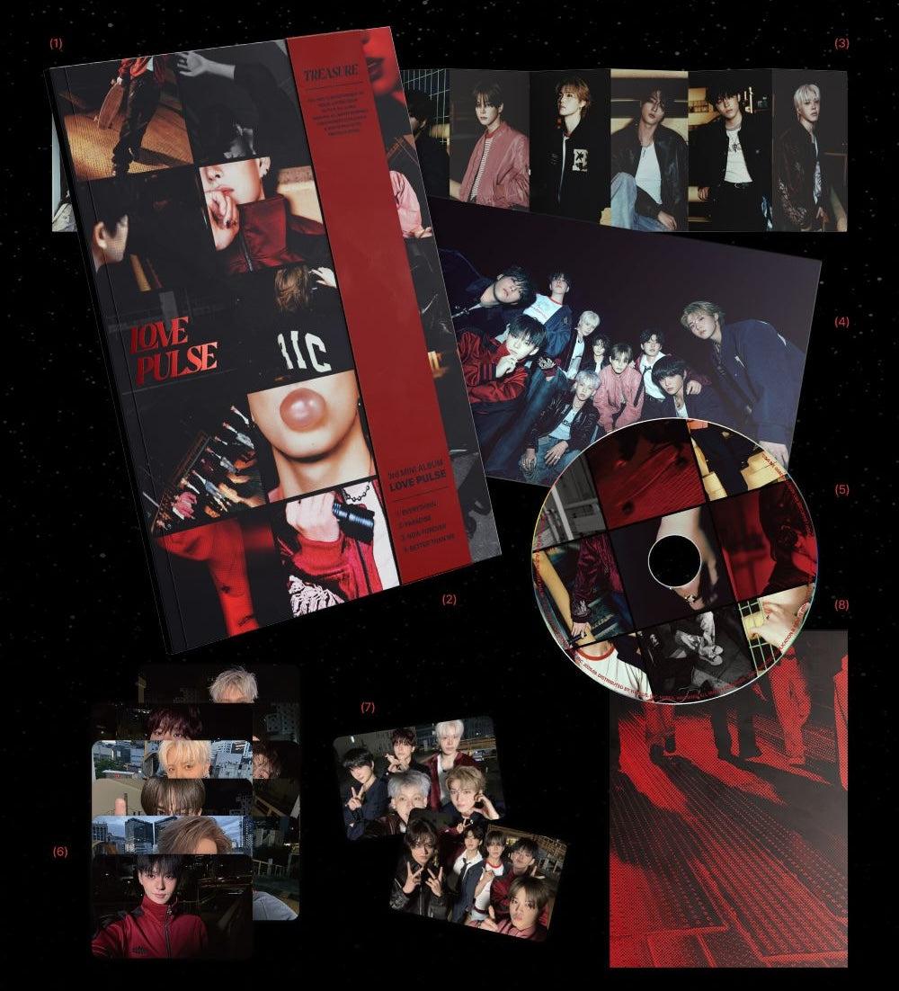 TREASURE - LOVE PULSE (STREET Ver.) CD + Photobook + Photocards