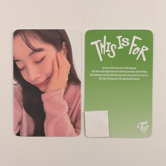 TWICE DAHYUN 4th Album "This Is For" POB Real Touch Photocard Official