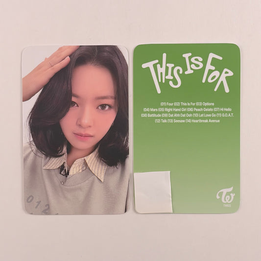 TWICE JEONGYEON 4th Album "This Is For" POB Real Touch Photocard Official