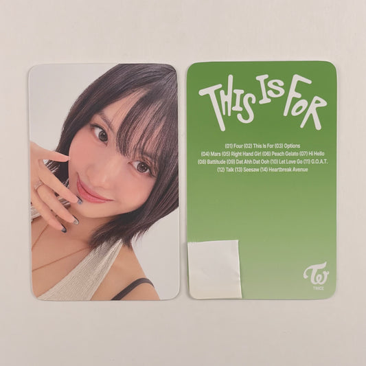 TWICE MOMO 4th Album "This Is For" POB Real Touch Photocard Official