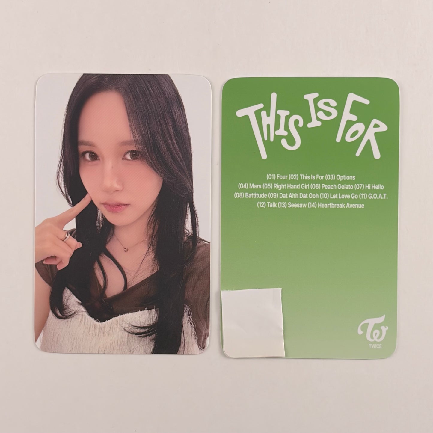 TWICE MINA 4th Album "This Is For" POB Real Touch Photocard Official
