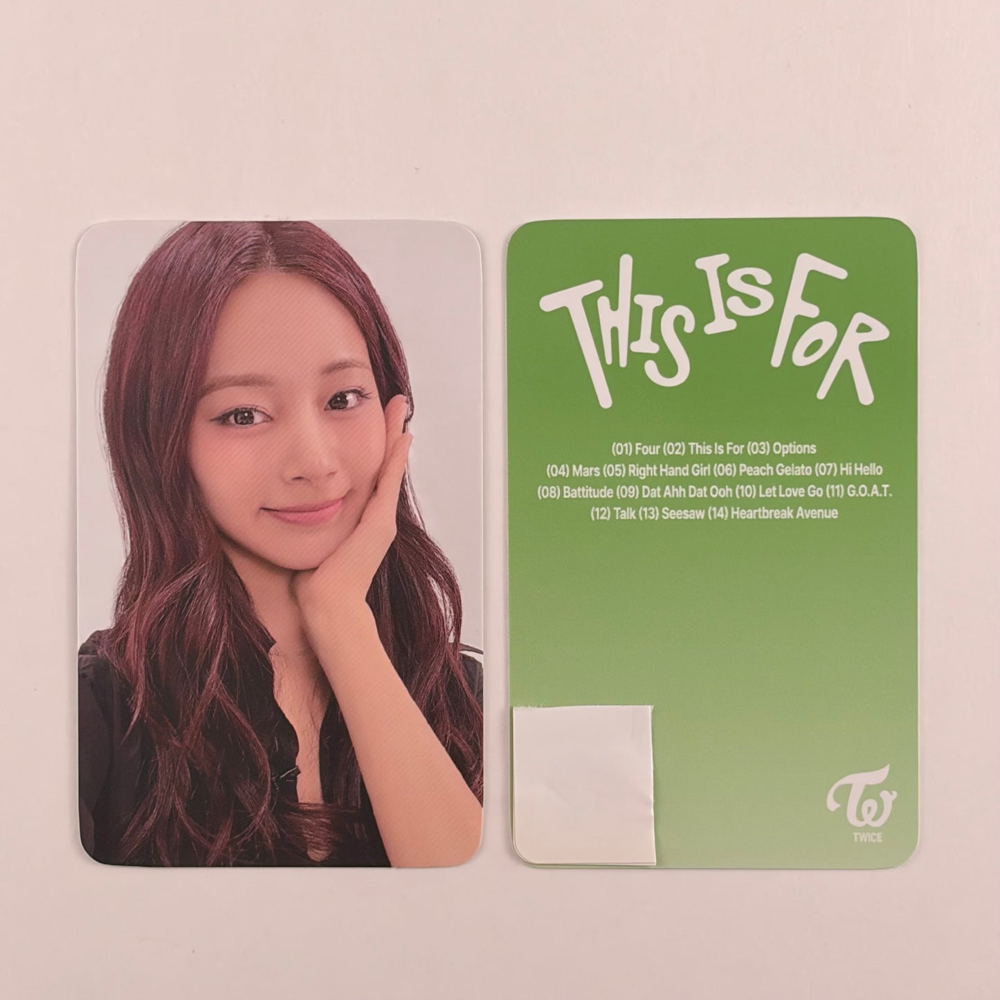 TWICE TZUYU 4th Album "This Is For" POB Real Touch Photocard Official JYP