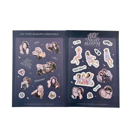 UAU 2026 Season's Greeting THE NIGHT BLOOM DREAMCATCHER STICKER SET