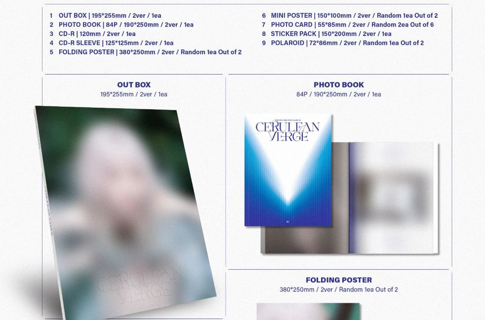 WENDY – 3rd Mini [Cerulean Verge] (Photobook Ver. B) CD + Photobook + Photocard