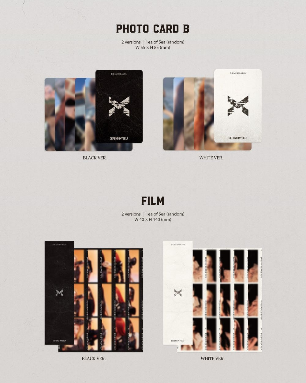X:IN 3rd Mini Album - Defend Myself [Photobook Platform Ver.] BLACK